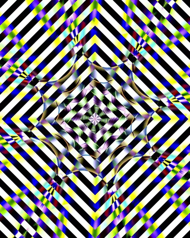 Neon Tunnel Striped Diamond Vortex VJ Loop 60fps 4:5 Instagram Screensaver